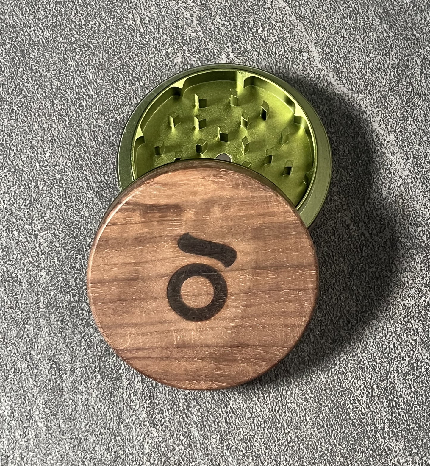 Walnut Aluminum 2 Piece Grinder 3"