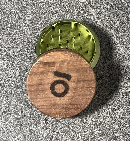 Walnut Aluminum 2 Piece Grinder 3"