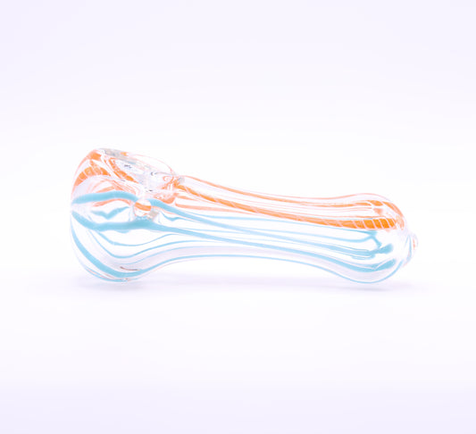 Candy Swirl Glass Hand Pipe, 3.5"