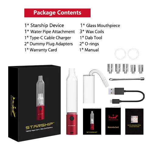 Starship 510 Vape with Bong Attachment
